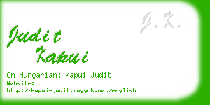 judit kapui business card